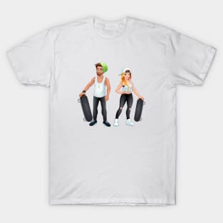 Skaters boy and girl T-Shirt